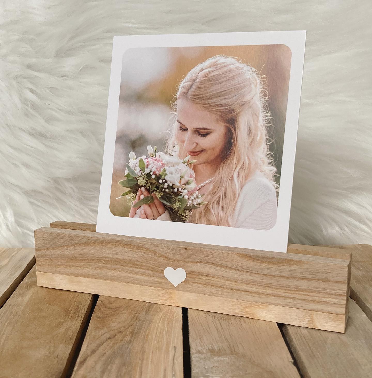 Foto-Aufsteller aus Holz