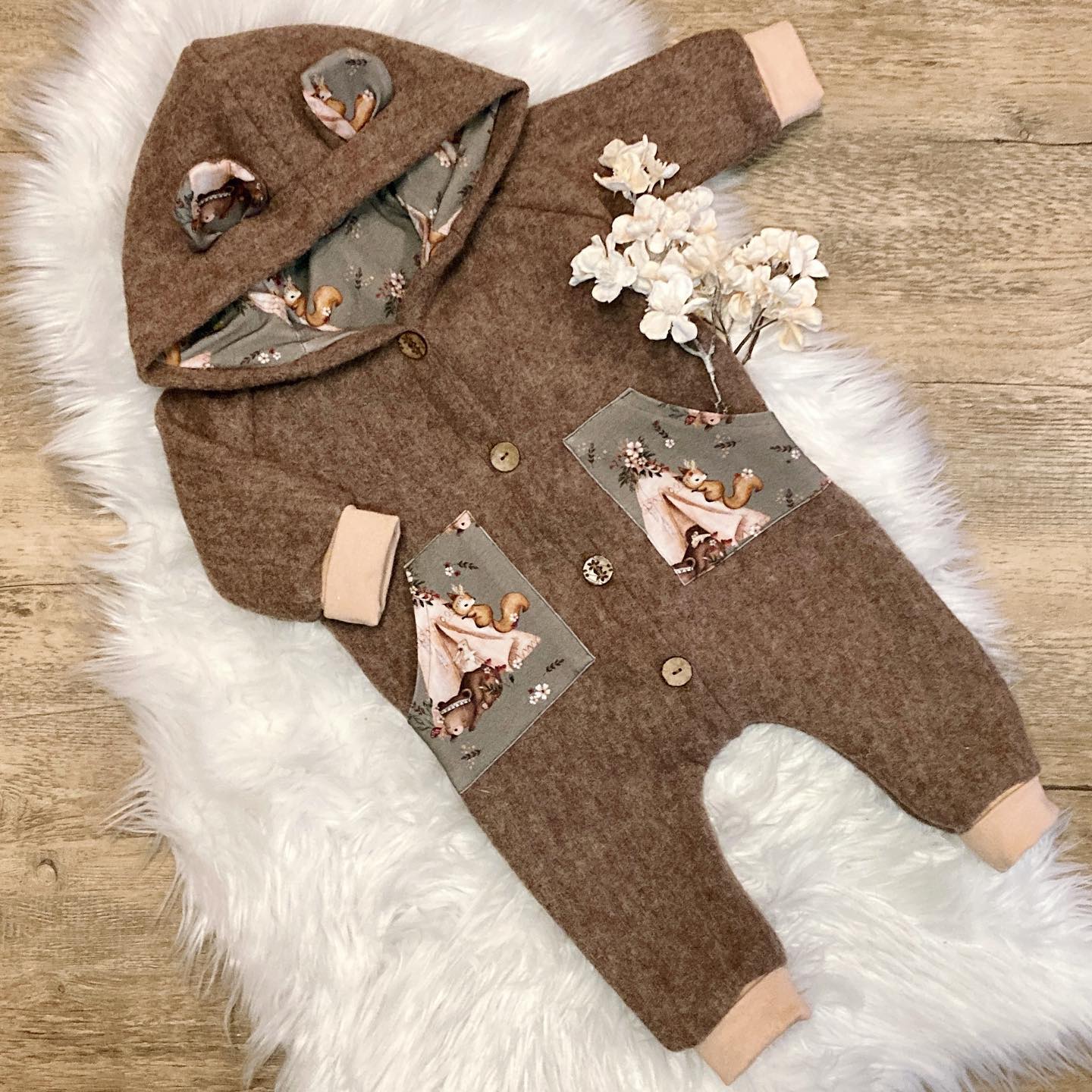 Baby-Overall Waldtiere